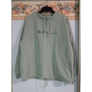 Winona Green Medium Northwoods Animal Outdoor Fleece Camping Casual Sweatshirt